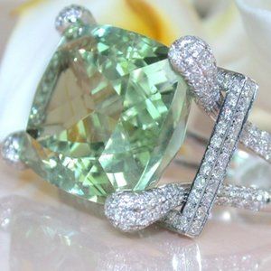 925 Sterling Silver Natural Gemstone Prehnite